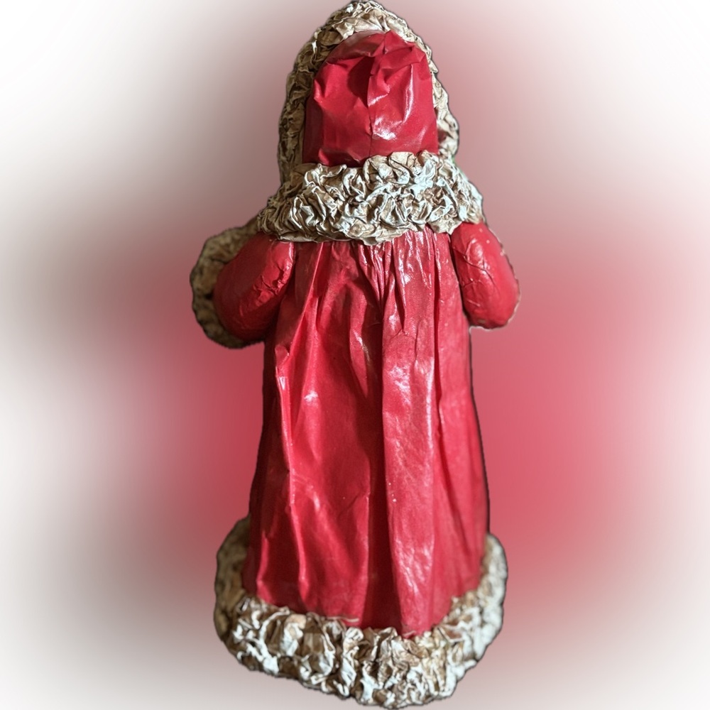 Vintage Paper Mache Santa Tree Topper or Table Decor - Picture 4 of 5